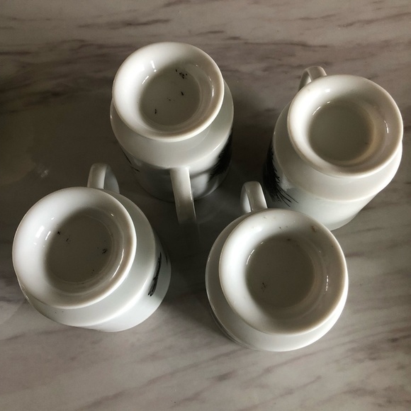 VINTAGE SET PORCELAIN BIRDNEST DESIGN COFFEE SET - Picture 10 of 11